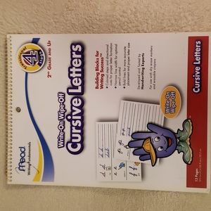 New Write-On Wipe-Off Cursive Letters